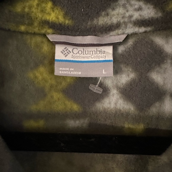 Columbia Men’s Fleece Vest Peatmoss Southwestern - Picture 2 of 4